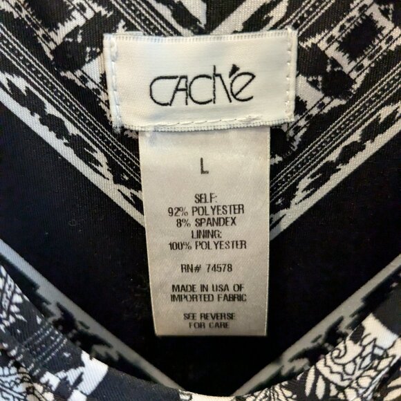 Cache Maxi Dress, Women's Large, Chevron Pattern, Adjustable Straps - Picture 3 of 12